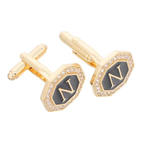 Garneck 1 Paar Rhinestone Cufflinks im Kreativen Buchstabenstil Hochwertige Accessoires für Anzug Hochzeiten und Geschäftliche Anlässe Garneck 1 Paar Rhinestone Cufflinks im Kreativen Buchstabenstil Hochwertige Accessoires für Anzug Hochzeiten und Geschäftliche Anlässe von Garneck