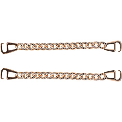 Garneck 1 Paar Schnürsenkel Charms Set Hochwertige Schuhkette mit Strassdekoration Stilvolle Accessoires für Damen und Herrenschuhe Passend für Lochschuhe und Taschen von Garneck