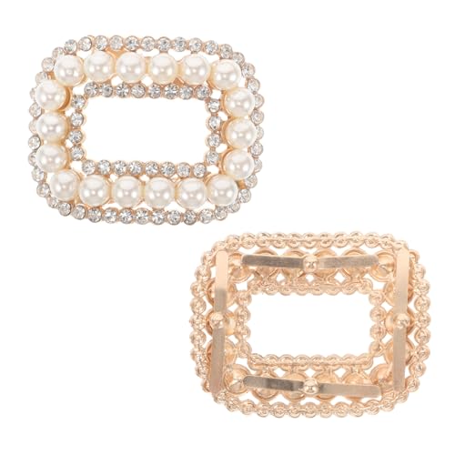 Garneck 1 Paar Schuhclips Perlen und Strass Abnehmbare Blüten Schuhanstecker für Hochzeiten Schuhdekorationen für Damen Vielseitige und Praktische Accessoires von Garneck