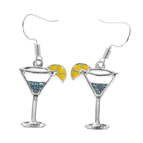 Garneck Weinglas Ohrhänger Für Damen Baumelnde Ohrringe Mit Tropfen-design Kreative Statement-ohrhänger Party-schmuck Für Frauen Leicht Und Angenehm Zu Tragen Für Alltag Und Besondere von Garneck