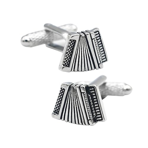 Garneck 1 Satz Herren Manschettenknöpfe Handgefertigte Accordion Cufflinks Kupfer Für Hemden Anzüge Und Festliche Anlässe Schmuckaccessoire Für Männer 2 Stück von Garneck