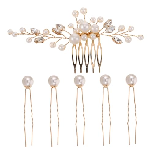 Garneck 1 Satz Retro Braut Haarkamm Set mit Haarspangen Handgefertigter Chinesischer Stil für Hochzeiten Vintage Haaraccessoires für Frauen Eleganter Haarschmuck für Besondere Anlässe von Garneck