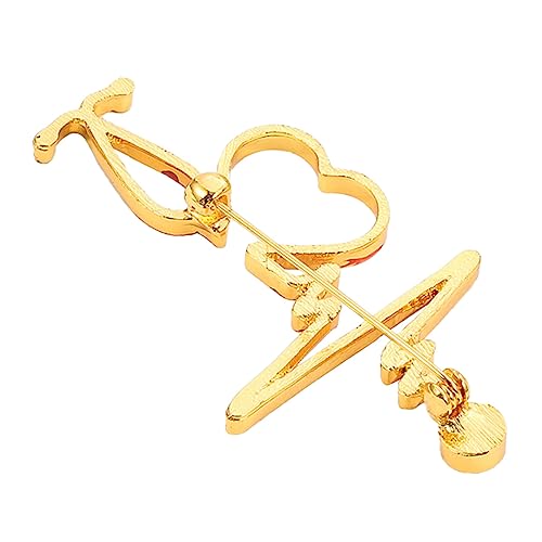 Garneck 1 Stück Herzförmige Brosche mit Diamantbesatz Kreative Anstecknadel für Kleidung Vielseitig Einsetzbar als Dekoration für Haarband Handtasche Hut Schuhe und für Besondere Anlässe von Garneck