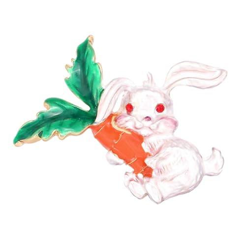 Garneck 1 Stück Kleine Weiße Kaninchen Brosche Legierung Niedliche Cartoon Anstecknadel für Damen Modisches Zubehör für Besondere Anlässe und Langlebig als von Garneck