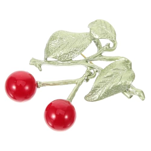 Garneck 1 Stück Kreative Kirschen Brosche für Kleidung Taschen und Dekoration Niedliche Anstecknadel für Erwachsene Geschenkidee für von Garneck