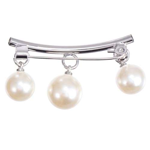 Garneck 1 Stück Perlen Brosche als Taillenklemme Vielseitiger Schmuck für Kleidung für Hochzeiten Partys und Alltag Brosche für Schals Kragen Hosen und Kleider von Garneck