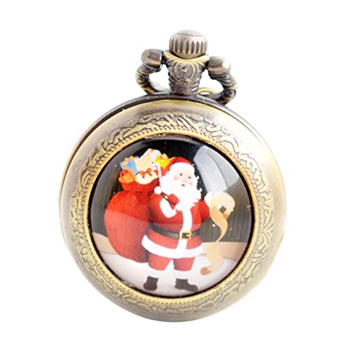 Garneck 1 STK Taschenuhr Quarzuhr Mit Kette Weihnachtsleckereien Weihnachtsplüschtiere Angekettete Hängende Uhr Angekettete Uhr Quarzuhren Weihnachten Männer Und Frauen Zinklegierung von Garneck