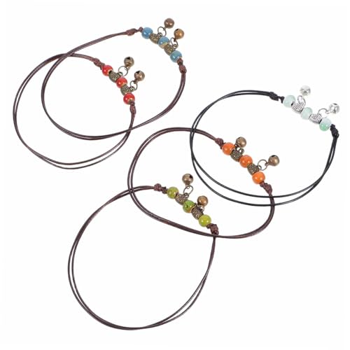 Garneck 10stücke Geflochtenes Fußkettchen Für Damen Handgefertigt Mit Porzellanperlen Verstellbares Kordelarmband Boho-hippie-schmuck Für Frauen Und Mädchen Geeignet Für Urlaub Und Alltag von Garneck