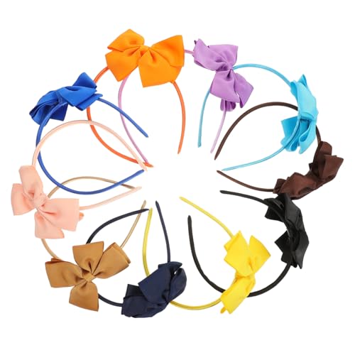 Garneck 10 Stück Haarbänder mit Kreativen Schleifen Langlebige und Bequeme Stirnbänder für Partys Geeignet für Kindergeburtstage Weihnachten und Karneval von Garneck