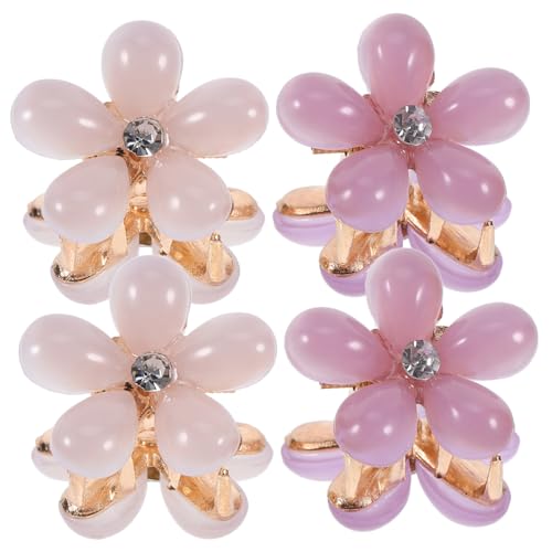 Garneck 10 Stück Haarnadel aus Kristall Mini-Strass-Haarspangen dekorative Haarspangen Klaue Clips Blumenhaarspangen für Frauen Haarschmuck für Damen Haarklammer pp von Garneck