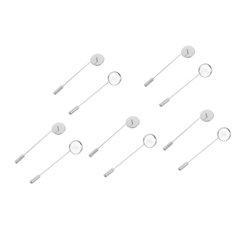 Garneck 10 Stück Teiliges Broschennadeln mit Langem Stift Runder Sicherheitsnadel Basis aus Langlebiger Legierung DIY Anstecknadel für Kleidung Abzeichen Ansteckbroschen Personalisierbar von Garneck