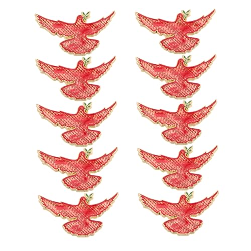 Garneck 10 Stück Teiliges Friedens Tauben Broschen Leichte Metall Brosche mit Olivenzweig Vielseitiger Anstecker für Kleidung Rucksäcke Schals Damen und Herren Accessoire von Garneck