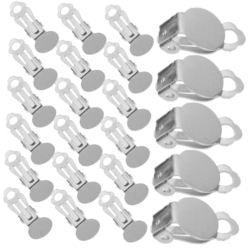 Garneck 100 Stück Teiliges Ohrklipser Damen Nicht Piercing Ohrclips Schmuck DIY Zubehör Rhodium Farbe Leicht Komfortabel Für Frauen Mädchen Alltag Valentinstag von Garneck