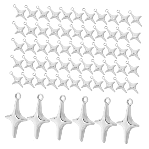 Garneck 100 Stück Teiliges Stern Anhänger aus Legierung Leichte Diy Charms für Schmuckherstellung Vielseitige Anhänger für Armbänder Halsketten Schlüsselanhänger und Bastelprojekte Tragbar von Garneck