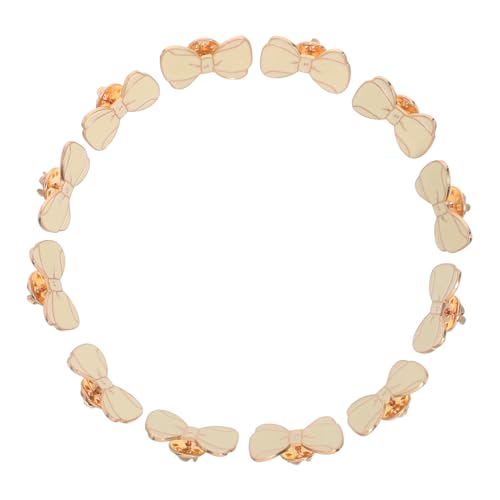 Garneck 12 Stück Teiliges Bow Brooch Pin aus Robustem Zinklegierung Farbecht und Stilvoll Leichter Ansteckschmuck für Kleidung Hüte Rucksäcke und Schals Modischer Bogenknoten Broschen Clip von Garneck