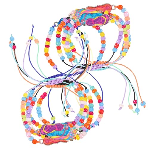 Garneck Hawaiian Perlenarmband 12 Stück Verstellbares Armband Metall für Frauen und Männer Strand Design Zarte Handgelenksarmbänder Tragbares Armband für Sommerpartys von Garneck