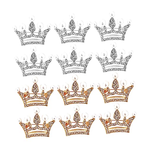 Garneck Kronenbrosche für Frauen Reversnadel Legierung 12 Stück Broschen für Kleidung Hüte und Rucksäcke Schmuck für Damen von Garneck