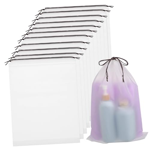 Garneck 12stücke Durchsichtige Kordelzugbeutel Für Reise Schuhbeutel Mit Organizer-Funktion Platzsparende Aufbewahrungsbeutel Für Schuhe Handtücher Und Utensilien Wiederverwendbare von Garneck