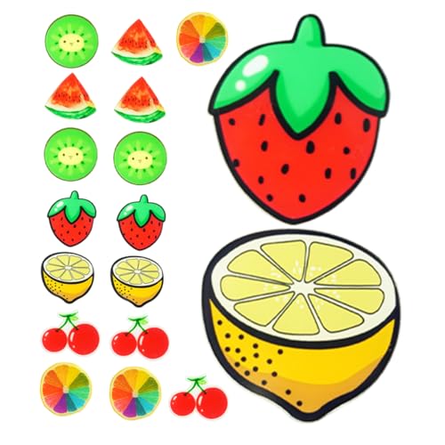 Garneck 18 Stück Teiliges Bunte Fruchtbroschen Niedliche Cartoon Anstecknadeln Leichte Schmuckpins für Kleidung Rucksäcke Diy Accessoires Sommerliche Modeakzente von Garneck