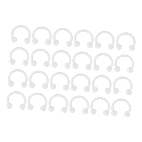 Garneck 18 Stück Teiliges Piercing Schmuck Set Transparent Nasenringe und Ohrpiercings Dekoration für Frauen Stilvolle Nasen und Augenbrauenringe Vielseitig und Fein Verarbeitet von Garneck