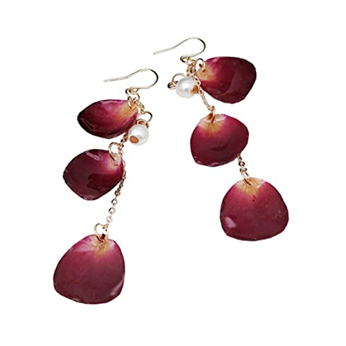 Garneck 1Paar Langstielige Rosenblüten Drop Ohrringe für Damen Handgefertigte Blumige Ohrringe für Partys Hochzeiten und Besondere Anlässe Tiefrotem Design Garneck 1Paar Langstielige Rosenblüten Drop Ohrringe für Damen Handgefertigte Blumige Ohrringe für Partys Hochzeiten und Besondere Anlässe Tiefrotem Design von Garneck