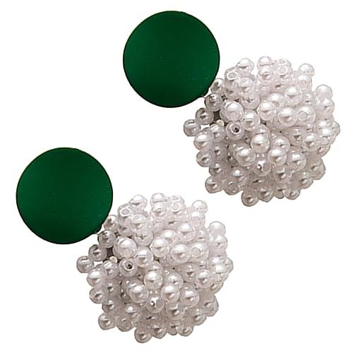 Garneck Perlen Ohrhänger Damen Große Tropfenohrringe Kunststoff Baumelnde Winterohrringe Zierlicher Schmuck für Teenager Mädchen Elegant für Besondere Anlässe von Garneck