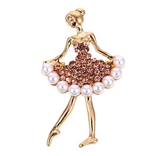 Garneck Zinklegierung Ballett Mädchen Brosche Mit Strass Einzigartige Kostüm Requisite Für Mode Und Dekoration Vielseitig Für Kleidung Taschen Hüte Schals Farbe Zufällig von Garneck