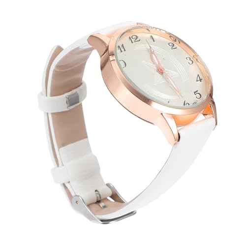Garneck Damen Armbanduhr mit Lederband Fünfzackiger Stern Analog für Lässige und Formelle Anlässe von Garneck