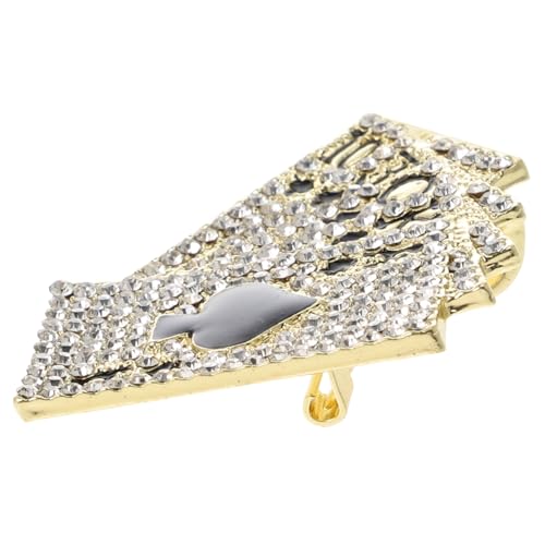 Garneck Spielkarten Brosche für Männer und Frauen Dekorative Anstecknadel für Kleidung Hip Hop Stil Metall mit Strass für Partys und Besondere Anlässe von Garneck