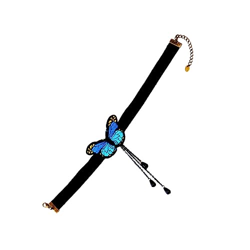 Garneck 1Stück Dekorative Schmetterlings Halskette für Damen Kurze Choker Kette mit Anhänger Nackenverzierung für Partys und Besondere Anlässe Elegantes für und Freunde von Garneck