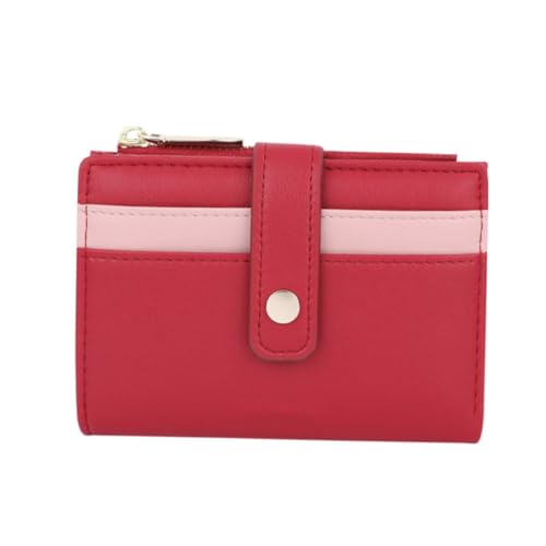Garneck 1Stück Faltbare Damen Geldbörse PU Chic Kurzportemonnaie mit Kartenfächern und Münztasche für Alltag Schule und Shopping Zufälliger Stil von Garneck