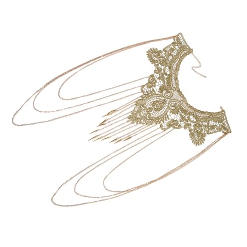 Garneck Multi-layer Spitze Quaste Kette Zarte Körperkette Damen Halskette Dekorative Körperschmuck Frauen Halskette von Garneck