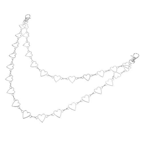 Garneck Hohl Mehrschichtige Legierung Körper Kette Hose Kette Herz Form Damen Kleidungszubehör Mit Feiner Verarbeitung Und Langlebigem Material Passt Zu Jeans Und Lederhosen von Garneck
