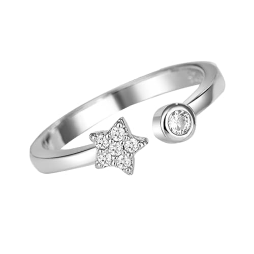 Garneck 1Stück Offener Fingerring für Frauen Stilvolle Sternen Dekoration Verstellbar und Elegant als für Freundinnen und Besondere Anlässe von Garneck