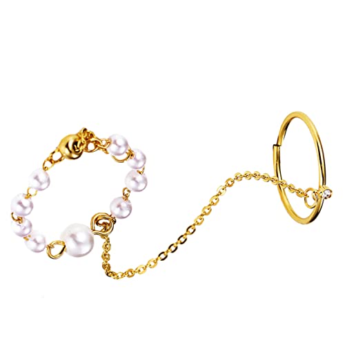 Garneck Retro Einteiliger Perlenring Schlichter Kettenring Mit Exquisiter Textur Kreativer Fingerring Für Viele Anlässe Und Täglichen Gebrauch von Garneck