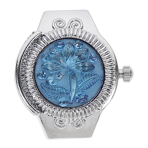 Garneck Fingeruhr für Damen Modischer Uhrenring Zinklegierung Dekorative Ring Uhr in Vintage Design Leichte und Angenehme Tragbarkeit als Schmuck von Garneck