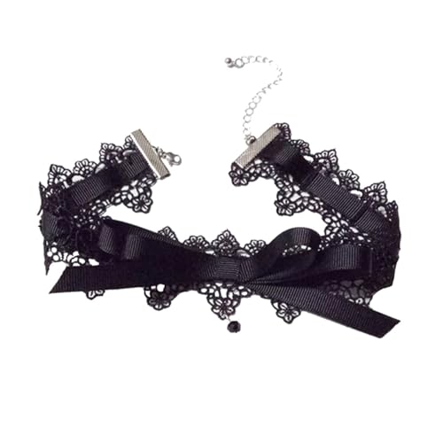 Garneck Spitze Halsband Mädchen Choker Dekor Spitzen Neckband Mit Bowknot Für Alltag Und Partys von Garneck