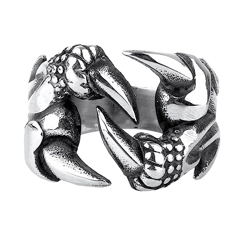 Garneck Drachenklaue Offener Fingerring für Männer Hautfreundlicher Drachenklauenring Kreativer Männer Schmuck für Festivals Kostümpartys von Garneck