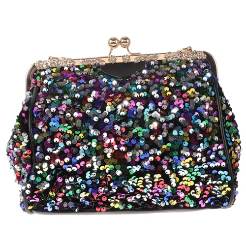 Garneck 1Stück Umhängetasche Pailletten Multifunktionale Schultertasche für Damen für Strand Party und Alltag Schwarz für Handy Geldbörse und Kosmetik Garneck 1Stück Umhängetasche Pailletten Multifunktionale Schultertasche für Damen für Strand Party und Alltag Schwarz für Handy Geldbörse und Kosmetik von Garneck