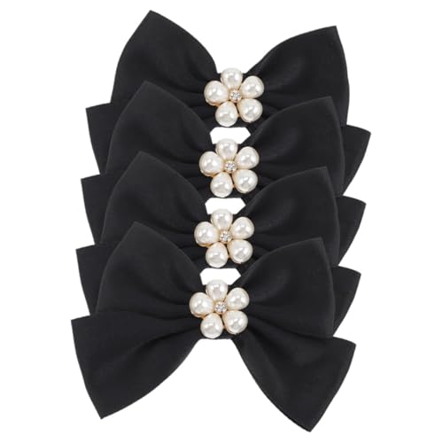 Garneck 2 Paare Abnehmbare Schleifen Schuhclips mit Perlen Stilvolle Schuhschmuck Schnallen für Hochzeit Modische Schuhdekoration für Damen und Mädchen Wiederverwendbar Einfach zu von Garneck