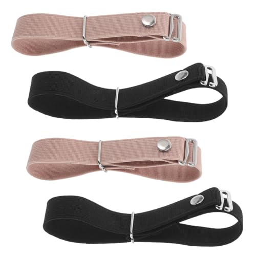 Garneck 2 Paare Elastische Abnehmbare High Heel Haltebänder Anti löse Riemen für Pumps Robustes Material Sicherer Halt Inklusive Sticker Passend für Damenschuhe von Garneck