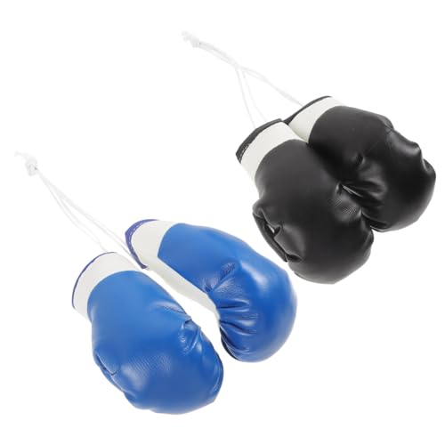 Garneck 2 Paare Mini Boxhandschuhe Anhänger Dekoration für Taschen Schlüssel Autos Leichte und Robuste Handschuh Pendants für von Garneck