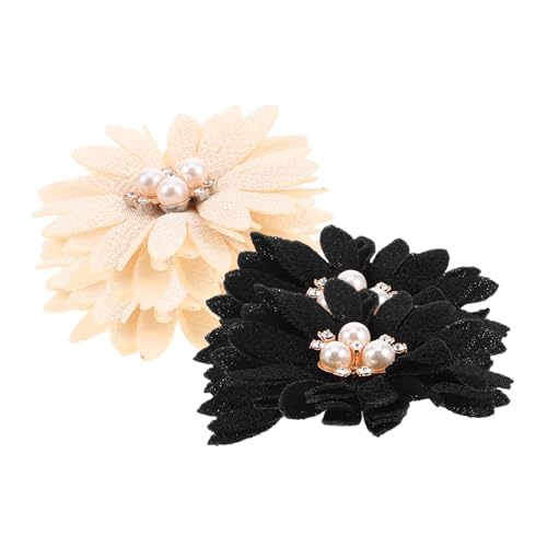 Garneck 2 Paare Schuhclips mit Perle und Strass Abnehmbare Blüten Schmuckstücke für Damen Diy Hochzeitsschmuck Brautschuh Accessoires für Hochzeiten und Partys von Garneck