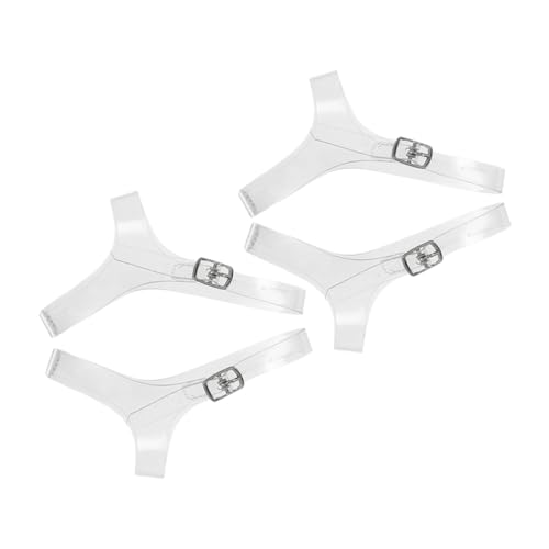 Garneck 2 Paare Tpu Dreieck Schuhbänder Transparent Anti rutsch High Heel Riemen Stabilitätsband für Damen Hohe Absätze Sicherer Halt Stilvolle Fixierung von Garneck