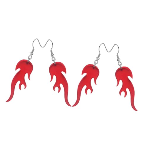 Garneck 2 Paare Transparente Ohrringe für Damen Acryl Hängend Ohrringe Leicht und Komfortabel für Partys Halloween Zubehör Punk Rock Stil von Garneck