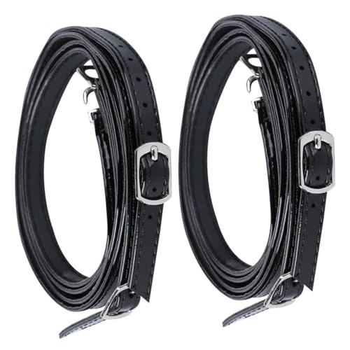 Garneck 2 Paare Verstellbare Damen Fersenriemen High Heel Anti rutsch Knöchelriemen Schwarz Spiegeloptik für Sicheren Halt und Komfortables Tragen bei Alltag und Festlichkeiten von Garneck