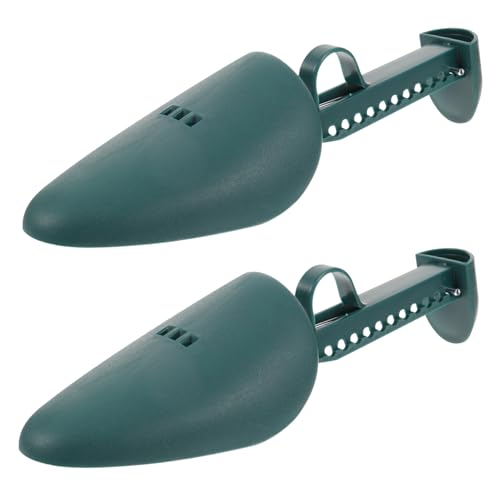 Garneck 2 Paare Verstellbarer Kunststoff Schuhspanner für Herren und Damen Schuhformer Leichter Schuhspanner zur Schuherhaltung und Größenanpassung Schwarz Grün von Garneck