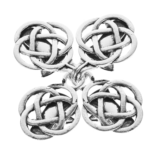 Garneck 2 Paare Vintage Cardigan Clips Damen Strickjacken Verschluss aus Langlebiger Zinklegierung mit Elegantem Hohlmuster Vielseitiger Schmuck für Pullover Hemden Kleider und Mäntel von Garneck