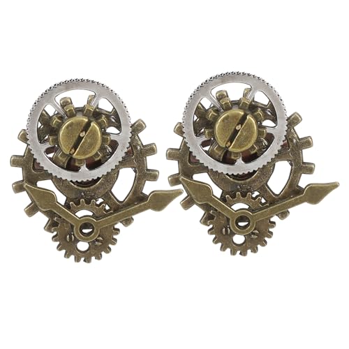 Garneck 2 STÜCK Steampunk Zahnräder Ringe aus Langlebiger Legierung Modischer Unisex Schmuck mit Vintage Mechanik Design als Geschenk für Herren und Damen Stilvolle Metallringe von Garneck