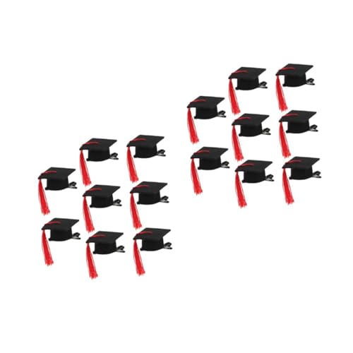 Garneck 2 Sätze Bachelor's Cap Hairpin Verrückt Kind Doktorhut Haarspange Absolventen Dekorationen Haarnadel Im Abschlussstil Grad-kappen-dekoration Vlies 8 Stücke * 2 von Garneck